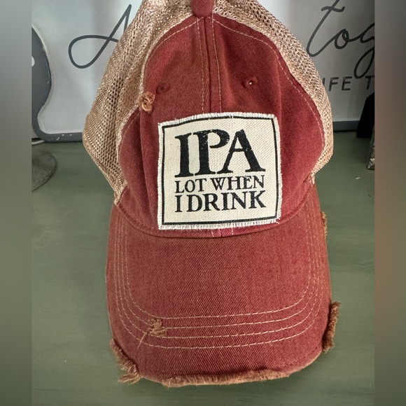 IPA Lot When I Drink Distressed Trucker Hat - Picture 5 of 6